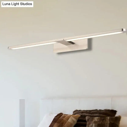 Modernist silver metal wall sconce lamp – living room led light