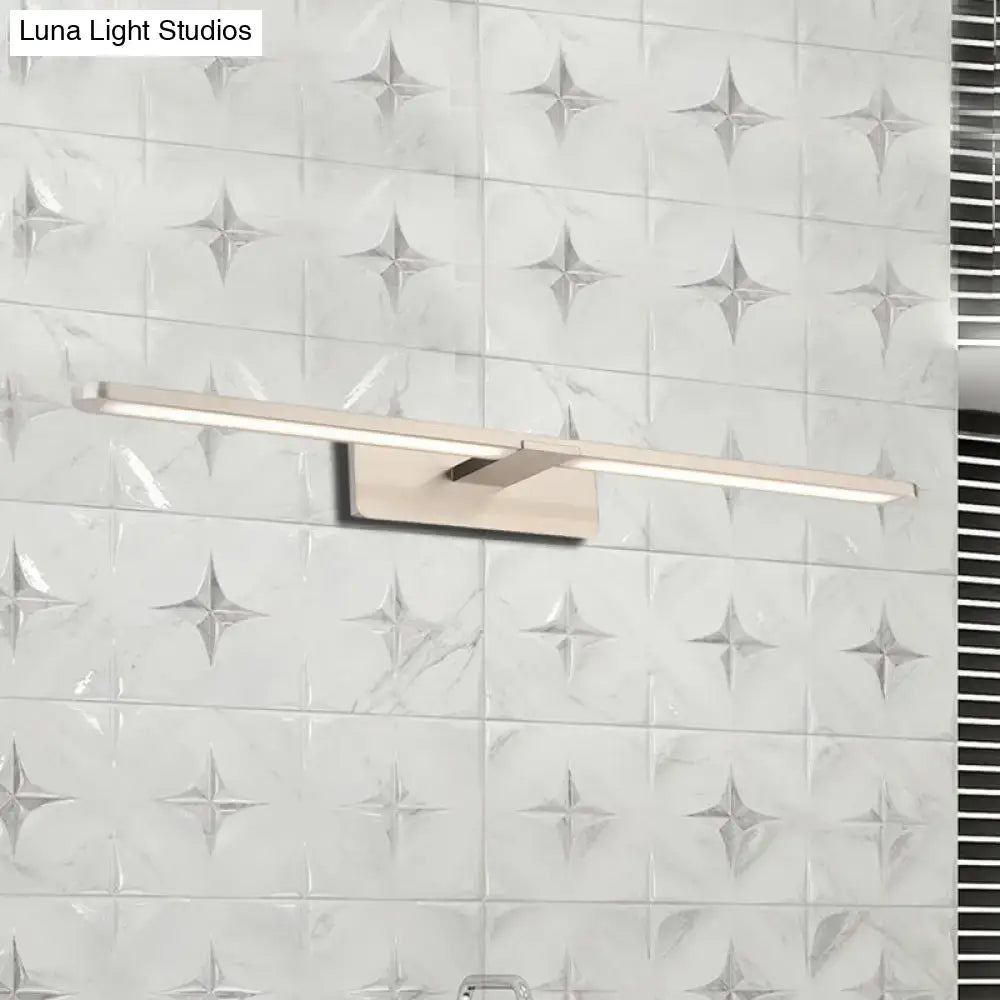 Modernist silver metal wall sconce lamp – living room led light
