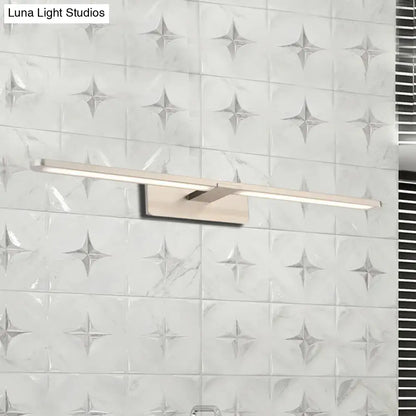 Modernist silver metal wall sconce lamp – living room led light