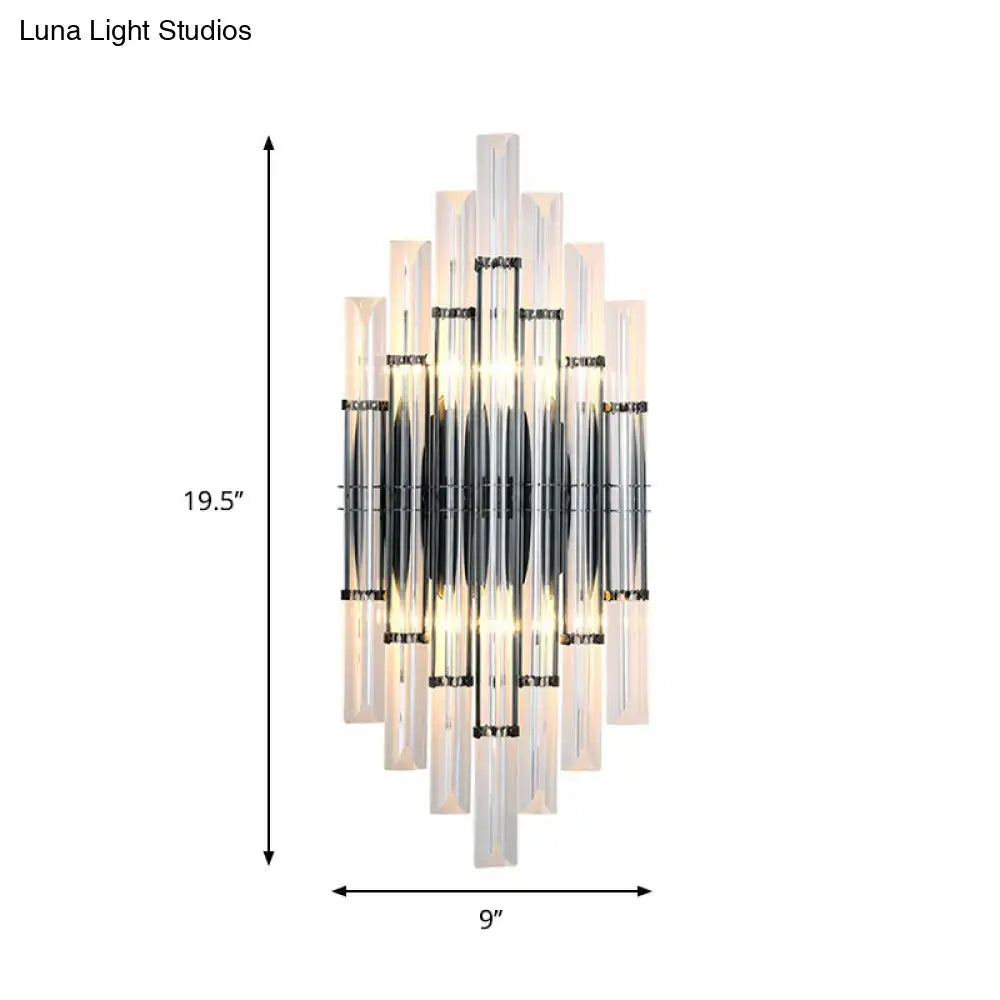 Modernist style black & clear acrylic wall light living room 110v-120v
