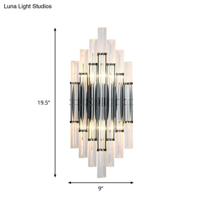 Modernist style black & clear acrylic wall light living room 110v-120v