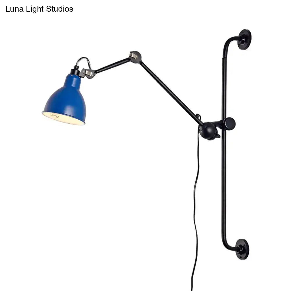 Modernist style black & white adjustable wall light dining room