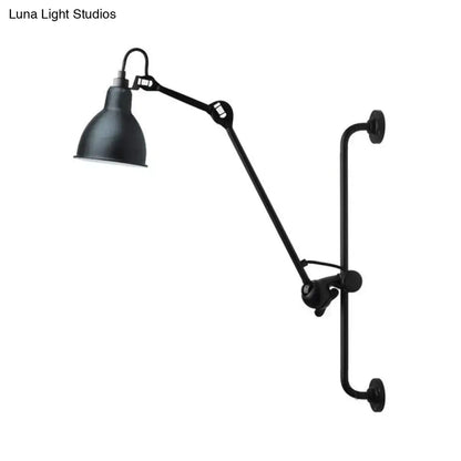 Modernist style black & white adjustable wall light dining room