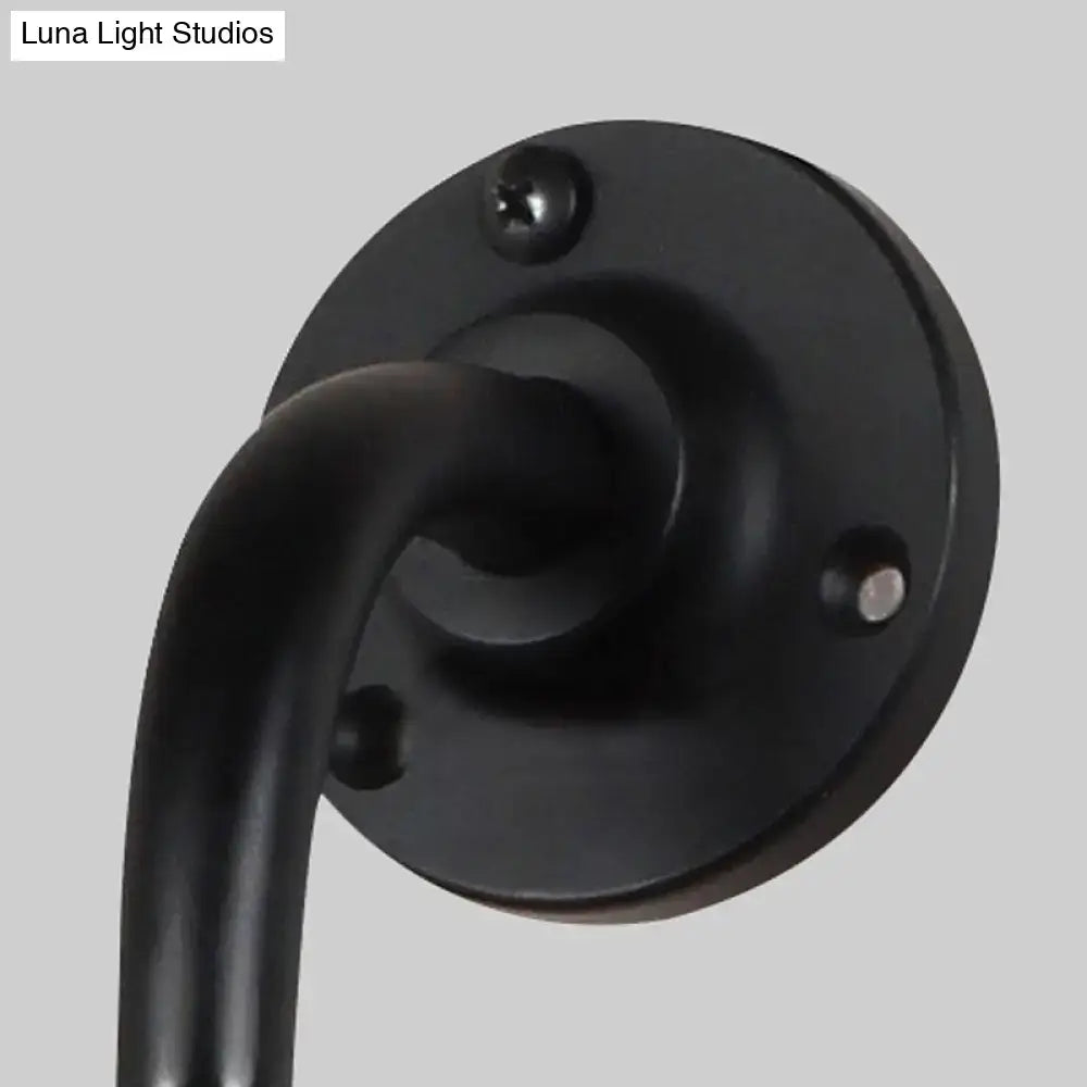 Modernist style black & white adjustable wall light dining room