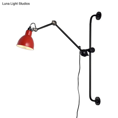 Modernist style black & white adjustable wall light dining room