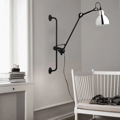 DecorBites™ Modernist Style Black/White Dome Shade Wall Light with Adjustable Metal Lamp - Ideal for Dining Room