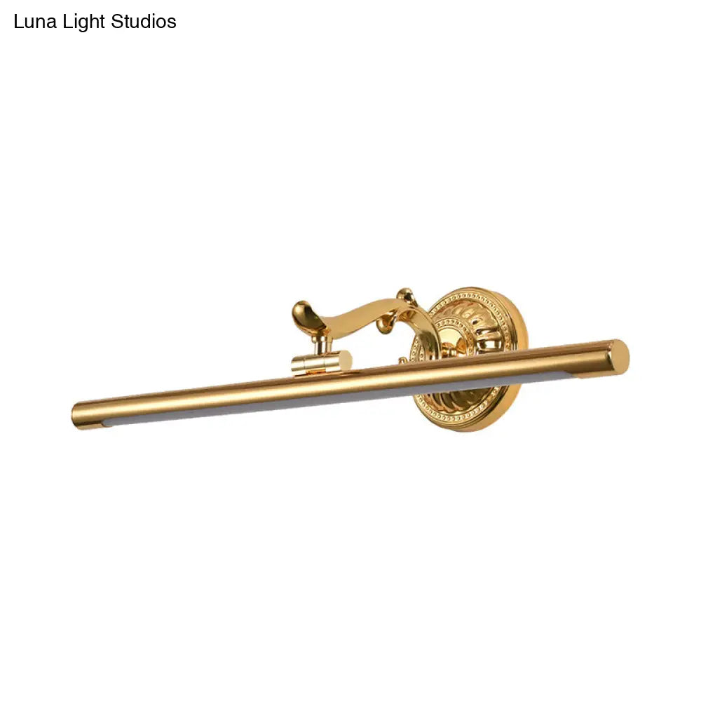 DecorBites™ Modernist Style LED Vanity Wall Light in Linear Metallic Design – 16"/21.5" Width, Brass/Gold Finish