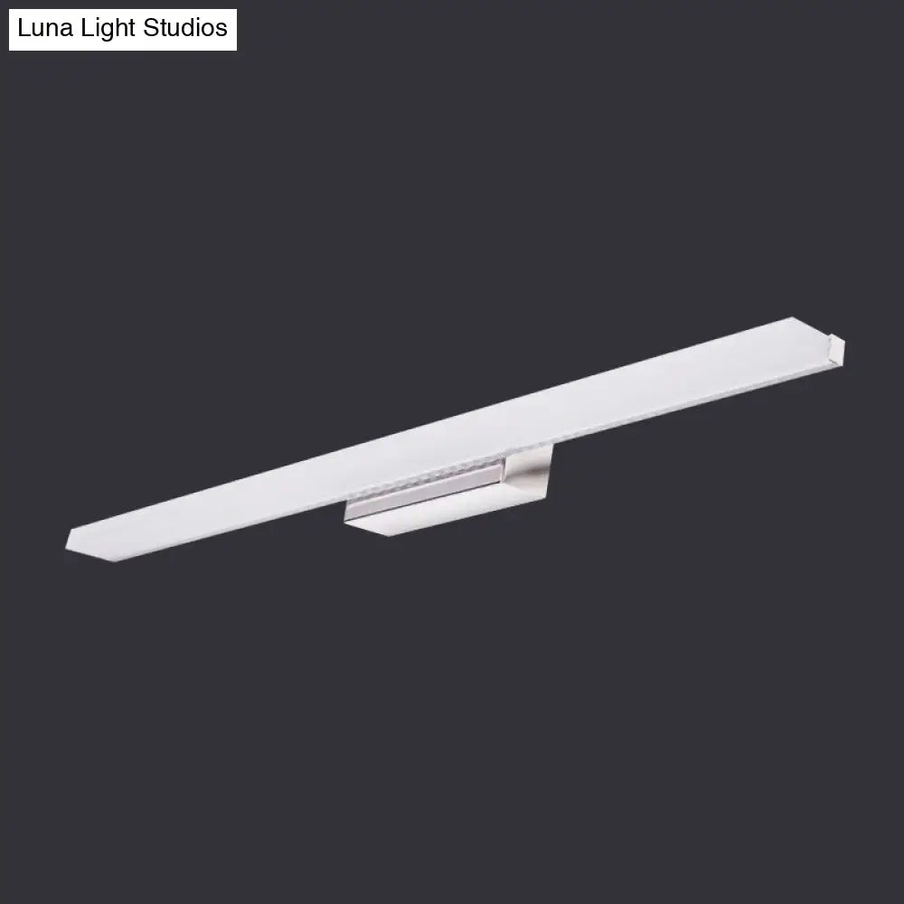 DecorBites™ Modernity LED Vanity Lighting - Linear Metallic White Wall Mounted Lamp in Warm/White Light