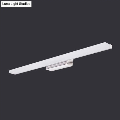 DecorBites™ Modernity LED Vanity Lighting - Linear Metallic White Wall Mounted Lamp in Warm/White Light