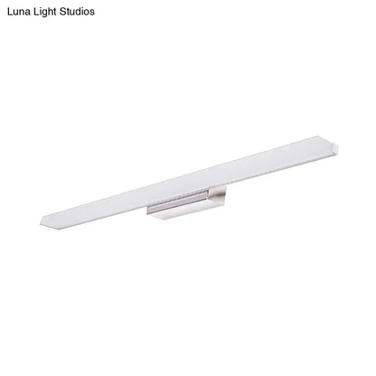 DecorBites™ Modernity LED Vanity Lighting - Linear Metallic White Wall Mounted Lamp in Warm/White Light