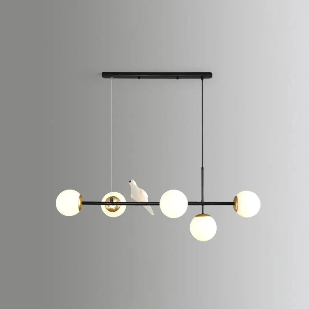 DecorBites™ Modo Island Glass 5-Light Pendant Light for Restaurants