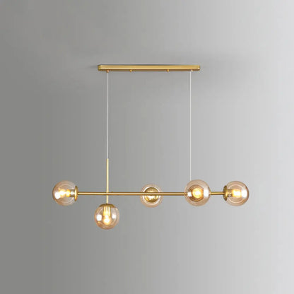 DecorBites™ Modo Island Glass 5-Light Pendant Light for Restaurants