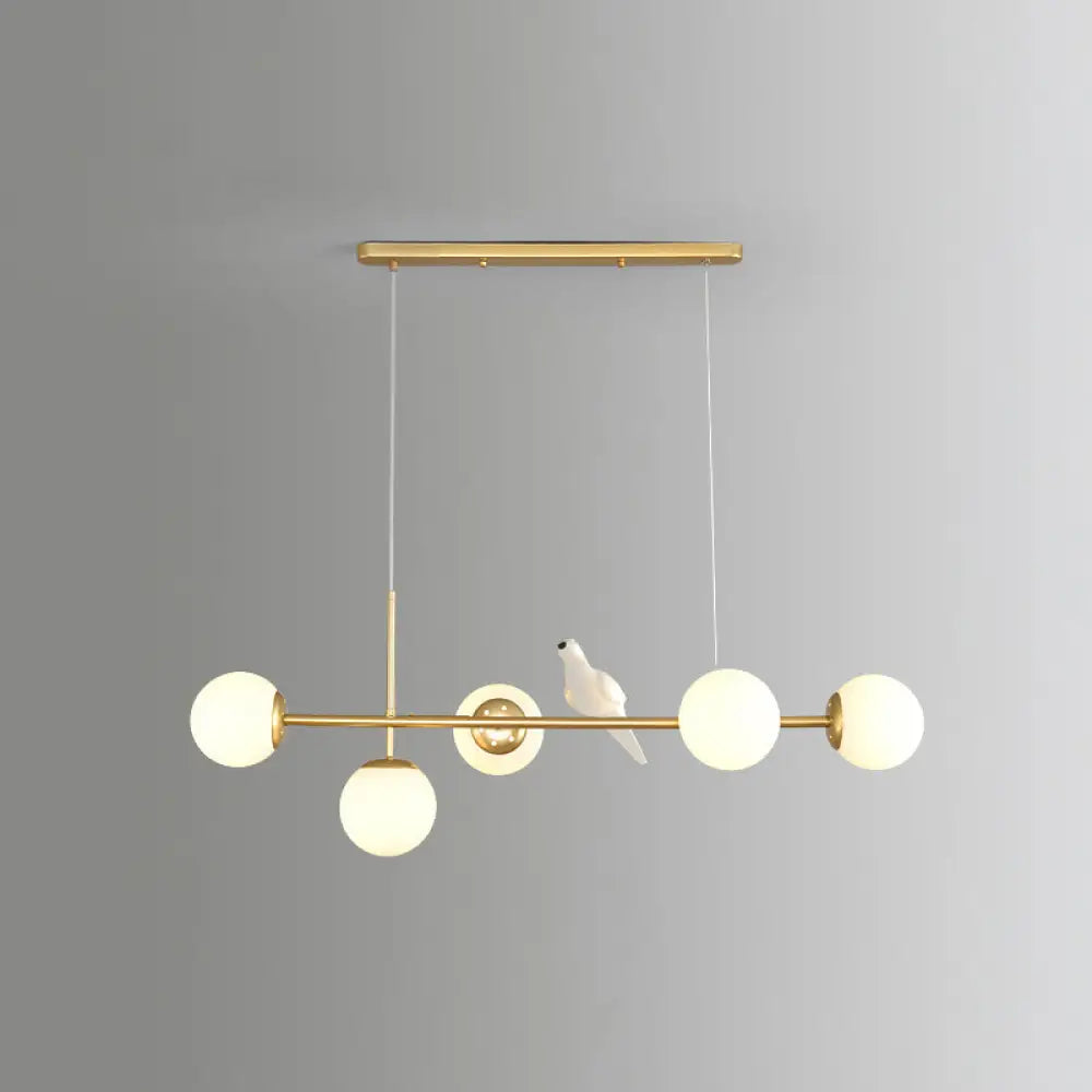 DecorBites™ Modo Island Glass 5-Light Pendant Light for Restaurants
