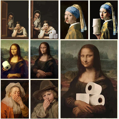 DecorBites™ Mona Lisa Bathroom Wall Art Decor