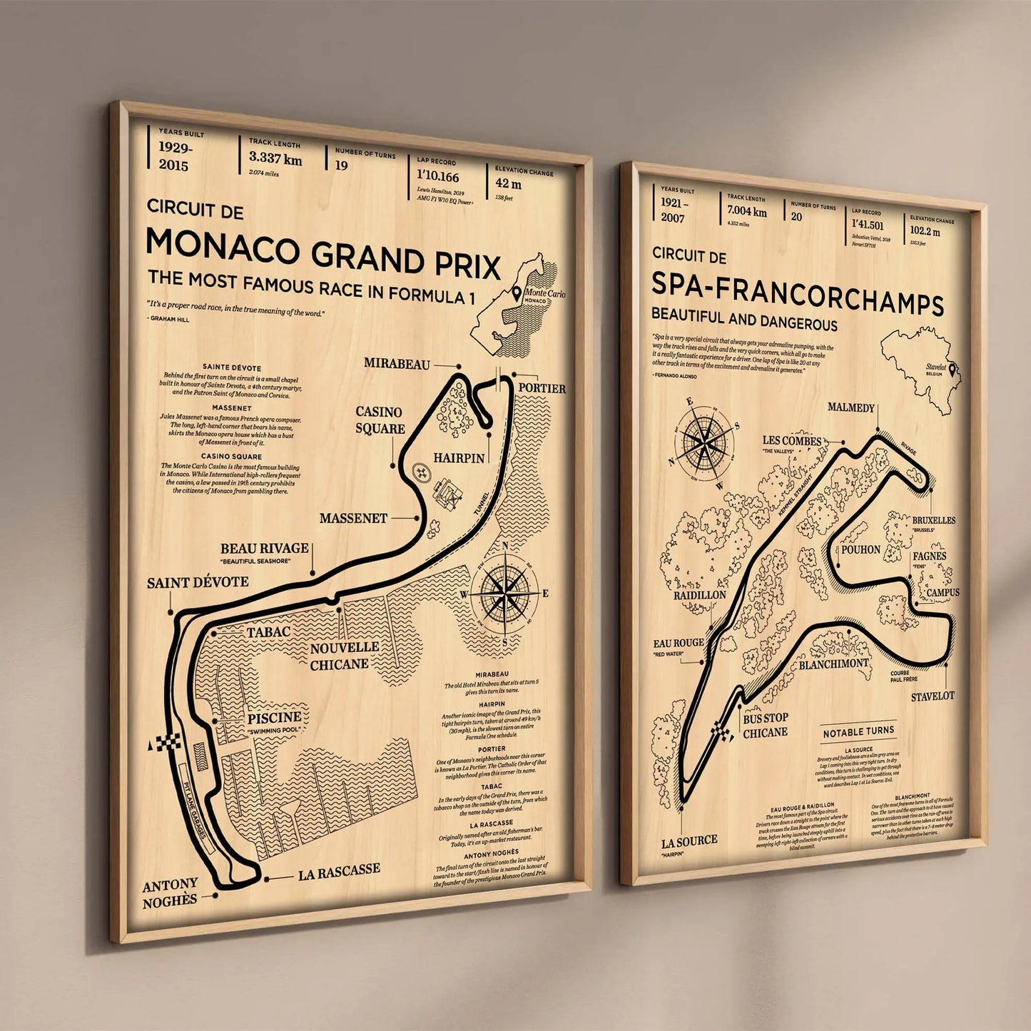DecorBites™ Monaco Grand Prix Racing Wall Art Canvas