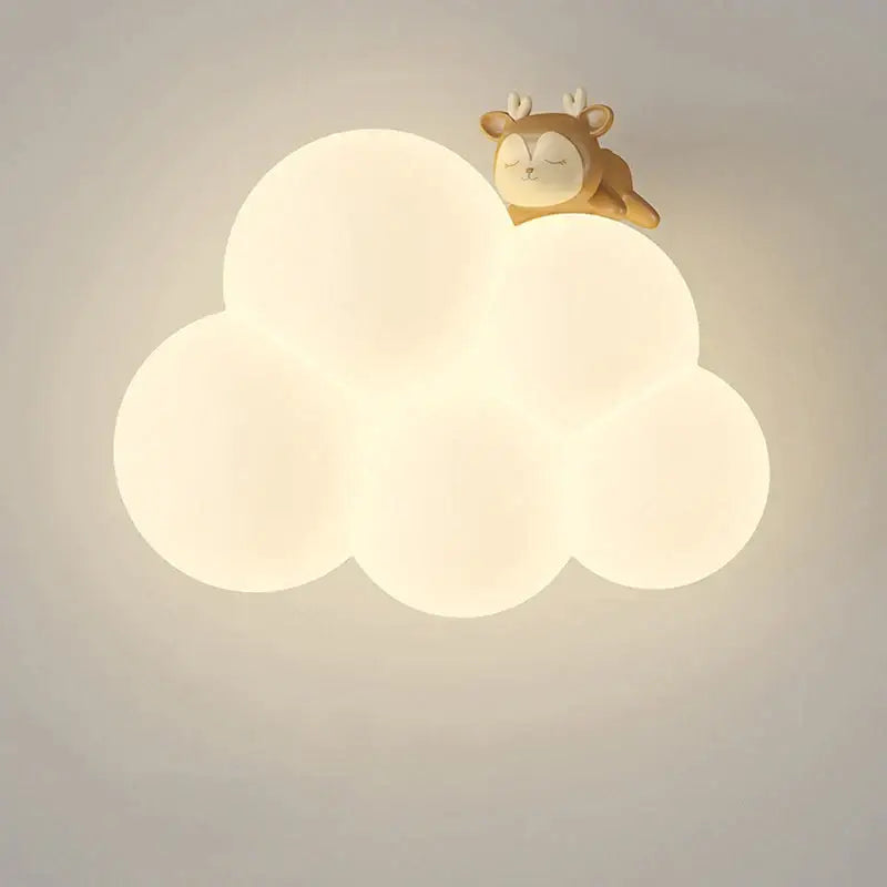 Monkey cloud cartoon wall lamp for nursery bedroom