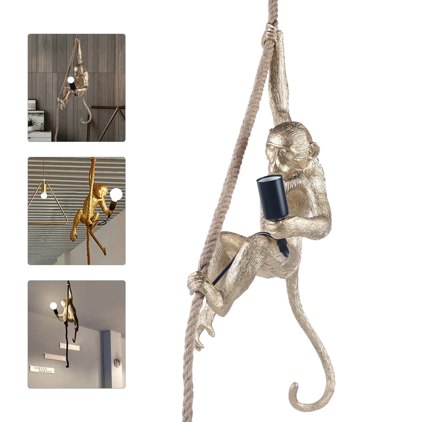 DecorBites™ Monkey Rope Chandelier Pendant Light
