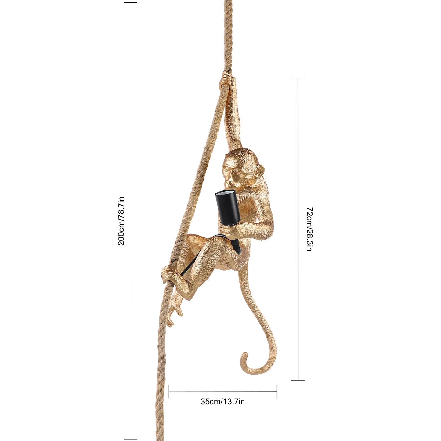 DecorBites™ Monkey Rope Chandelier Pendant Light