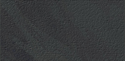 Veneer World Atelier Essence Combed Montauk Black Slate Look Porcelain Tiles 12x24