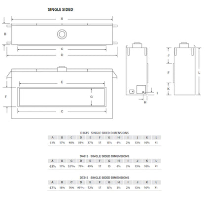 Montigo Distinction 48" Single Sided Linear Direct Vent Natural Gas Fireplace [D4815NI-2] (SAK48267)
