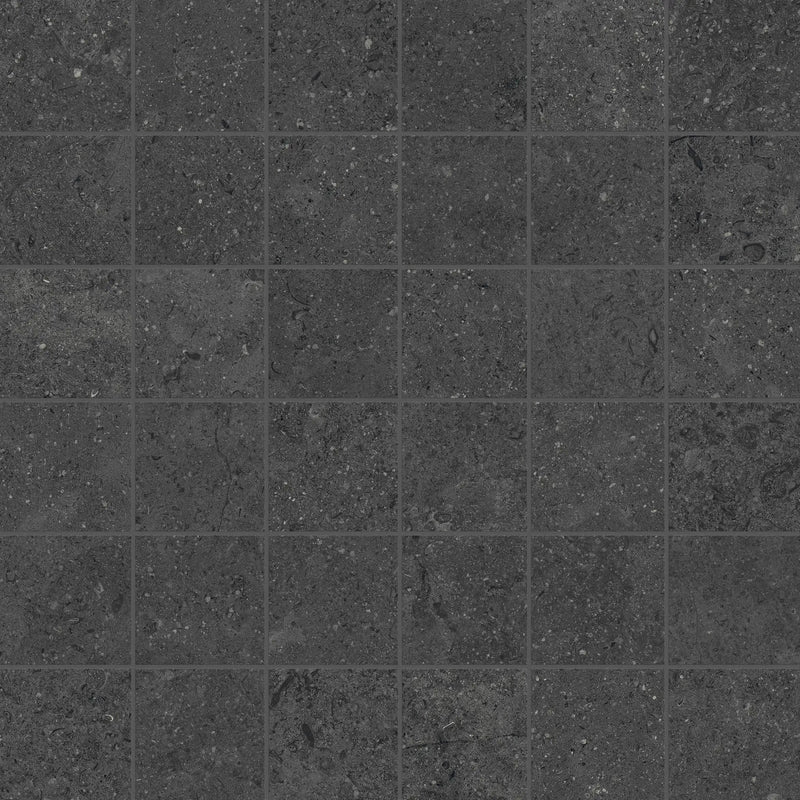 Mood Charcoal Mosaic A Limestone Look Porcelain Mosaics 12x12