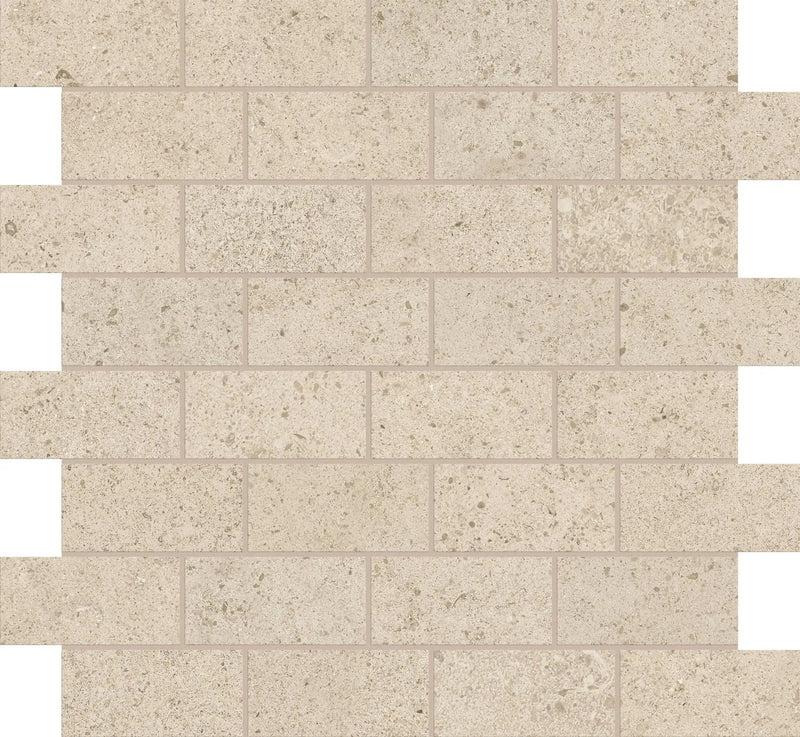 Mood Sand Mosaic J Limestone Look Porcelain Mosaics 12x12
