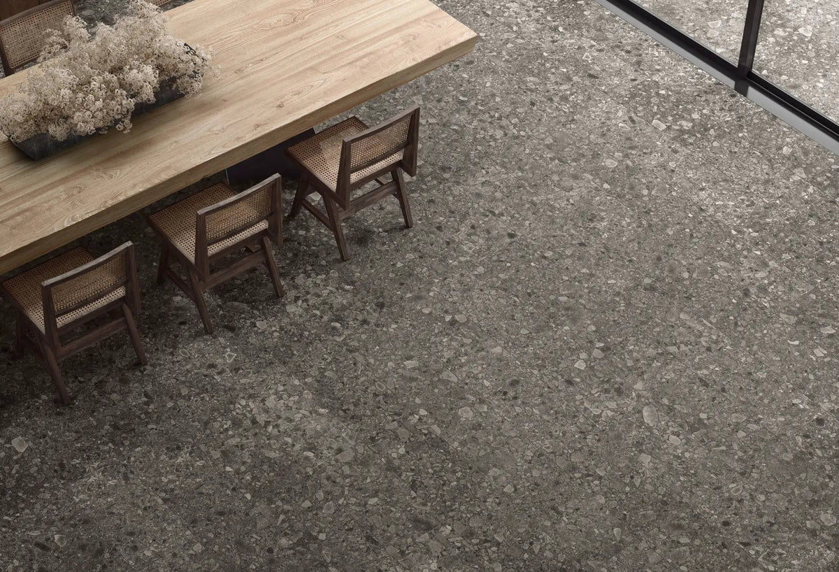 Frontier20 Smoke Limestone Look Porcelain Pavers 24x24