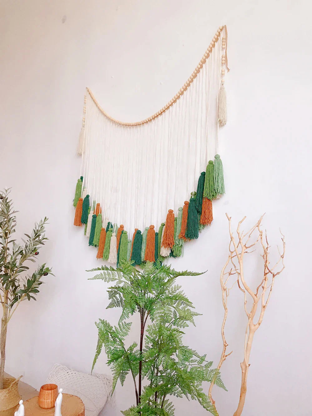 DecorBites™ Moroccan Bohemian Wall Decor Tapestry Curtain Homestay Woven Macrame Sofa Tapestry Livingroom Wall Boho Decoration Home Decor