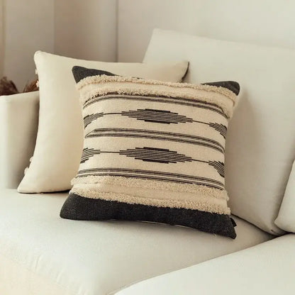 Moroccan geometric cream & mustard cushion cover set living room