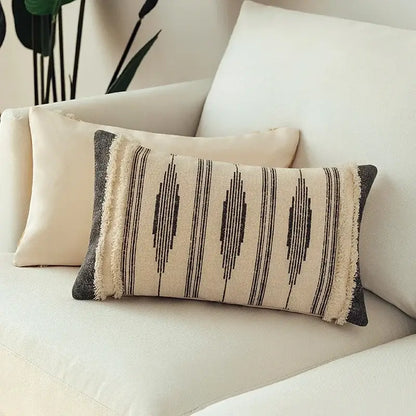Moroccan geometric cream & mustard cushion cover set living room