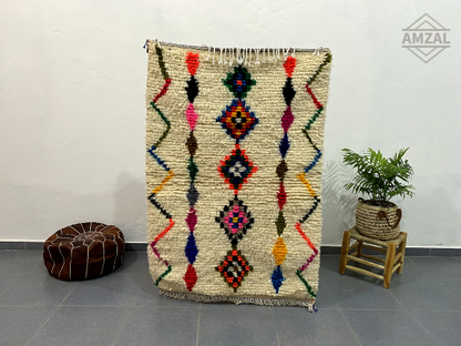DecorBites™ Moroccan Handmade Azilal rug 1.5m x 1m