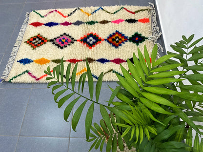 DecorBites™ Moroccan Handmade Azilal rug 1.5m x 1m