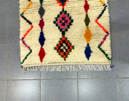 DecorBites™ Moroccan Handmade Azilal rug 1.5m x 1m