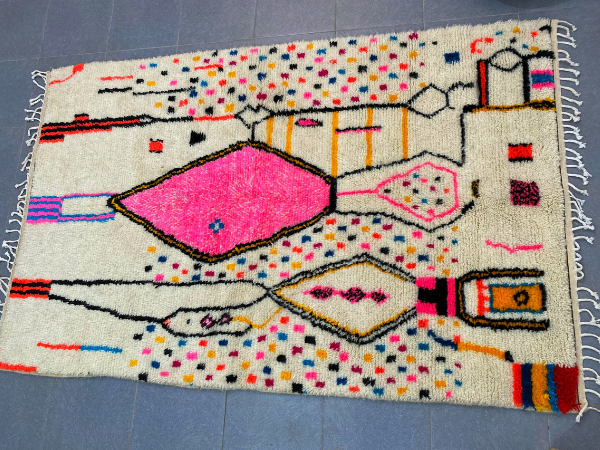 DecorBites™ Moroccan Handmade Azilal Rug 2.5m x 1.5m