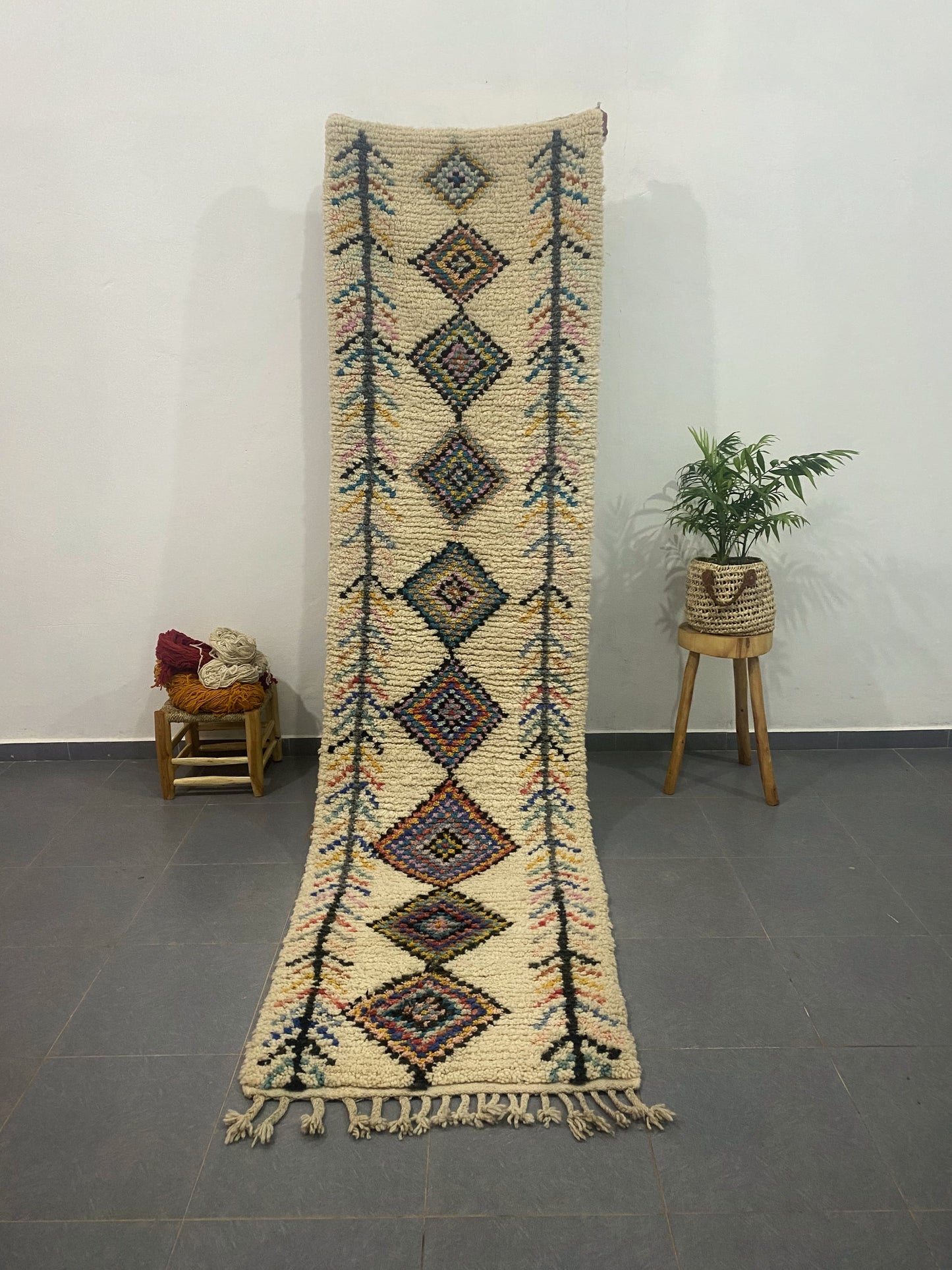 DecorBites™ Moroccan Handmade Azilal Rug 3m x 0.7m