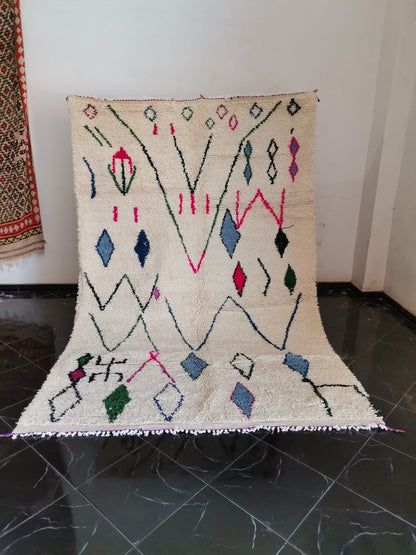 DecorBites™ Moroccan Handmade Azilal rug handmade
