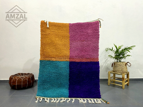 DecorBites™ Moroccan Handmade Beni Ouarain Rug 1.5m / 1m