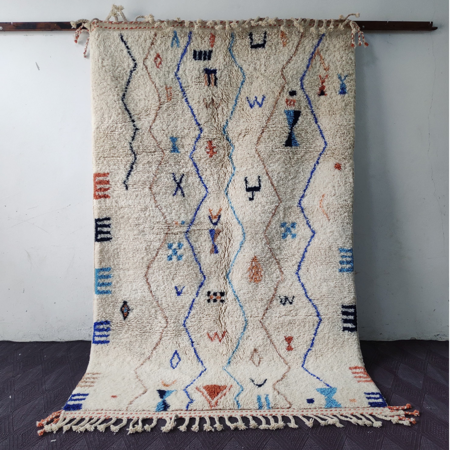 DecorBites™ Moroccan Handmade Beni Ouarain Rug 2.5m x 1.5m