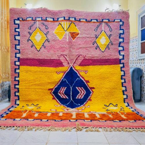 DecorBites™ Moroccan Handmade Beni Ouarain Rug 3m x 2.5m