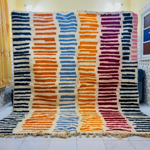 DecorBites™ Moroccan Handmade Beni Ouarain rug 3m x 2.5m