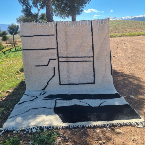 DecorBites™ Moroccan Handmade Beni Ouarain Rug 3m x 2m