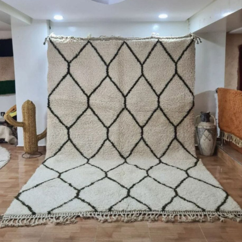 DecorBites™ Moroccan Handmade Beni Ouarain Rug 3m x 2m