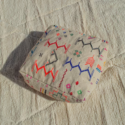 DecorBites™ Moroccan Handmade BeniOurain Pouf