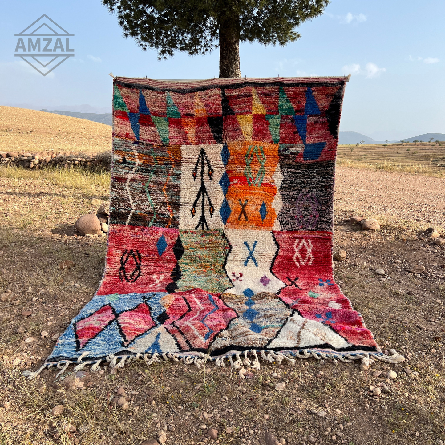 DecorBites™ Moroccan Handmade Boujaad Rug 3m x 2m