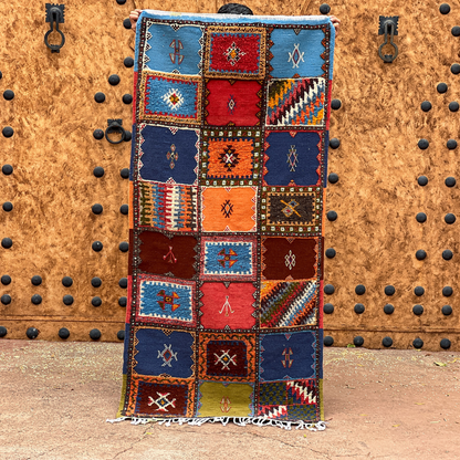 DecorBites™ Moroccan Handmade Taznakht Rug - 200cm x 70 cm