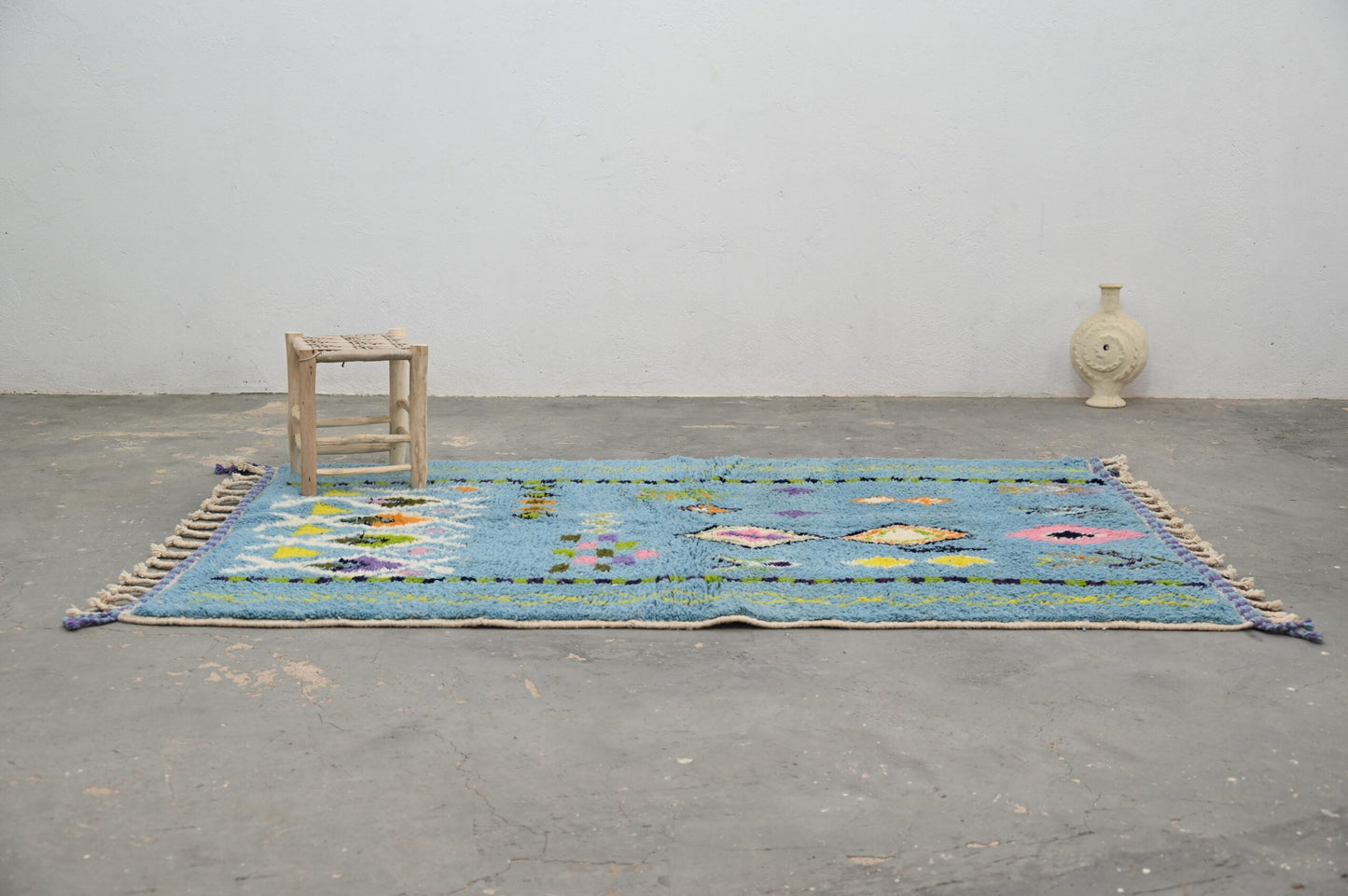 DecorBites™ Moroccan Handmade Traditional Azilal Rug 236 X 160 Cm