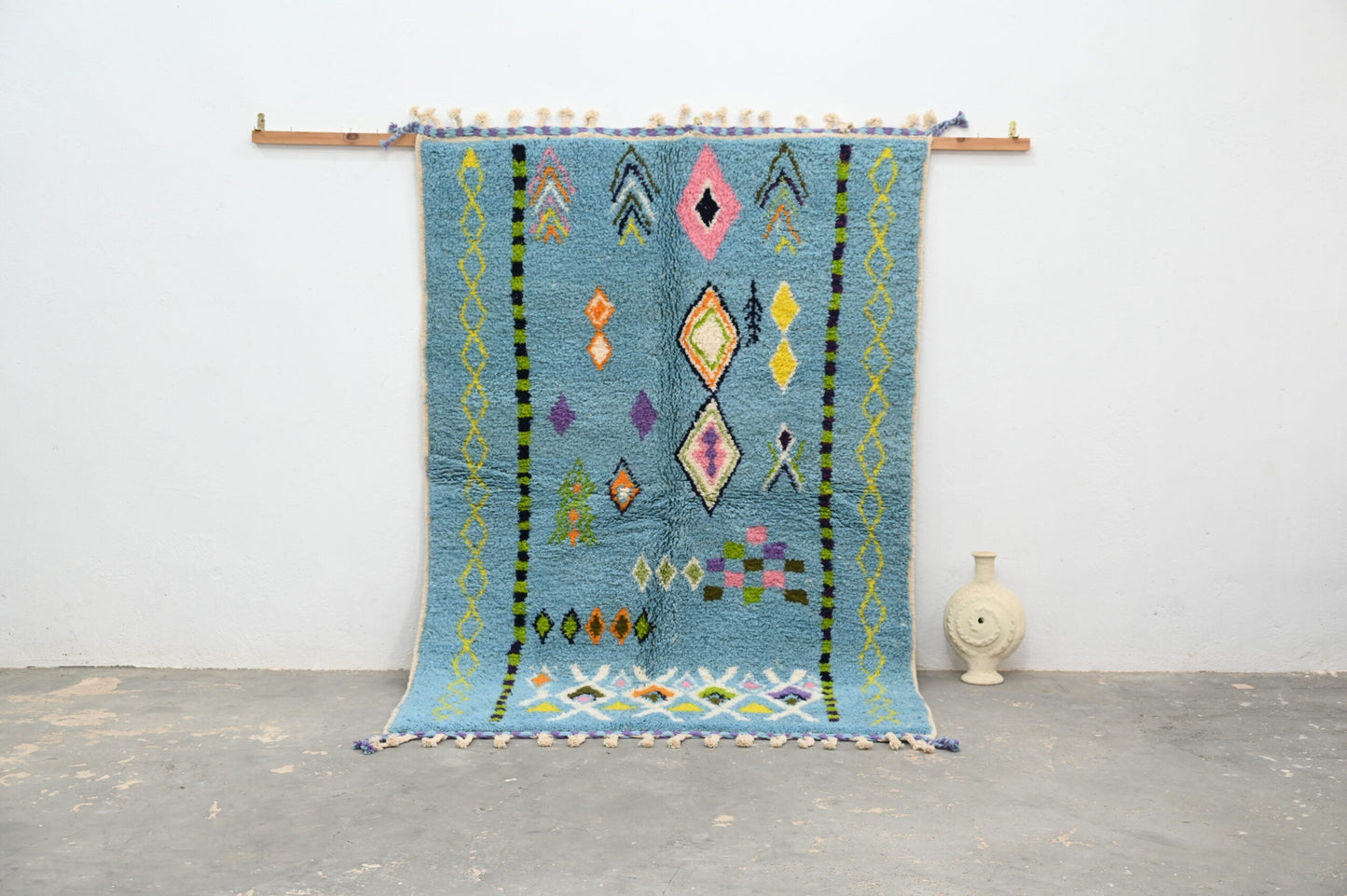DecorBites™ Moroccan Handmade Traditional Azilal Rug 236 X 160 Cm