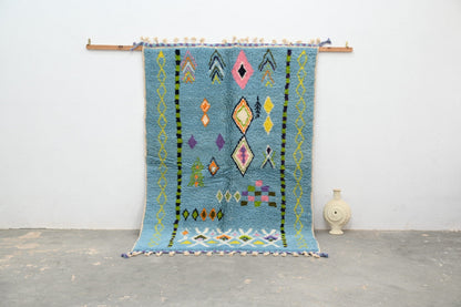 DecorBites™ Moroccan Handmade Traditional Azilal Rug 236 X 160 Cm