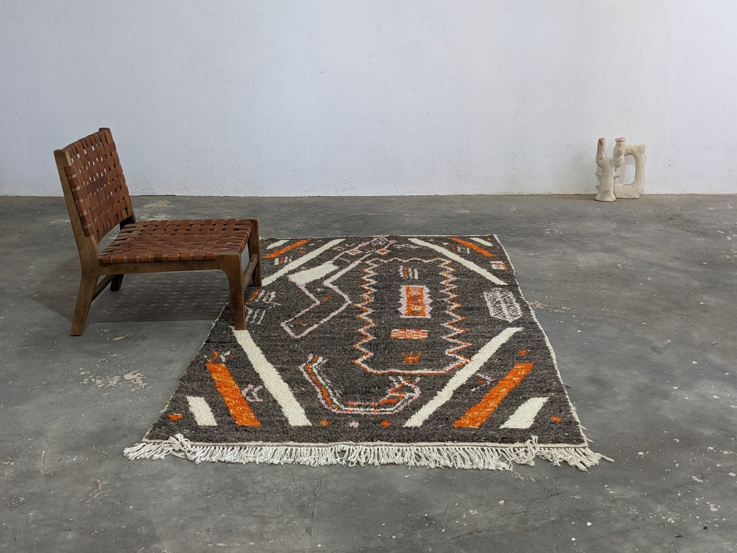 DecorBites™ Moroccan Handmade Traditional Azilal Rug 244 X 130 Cm