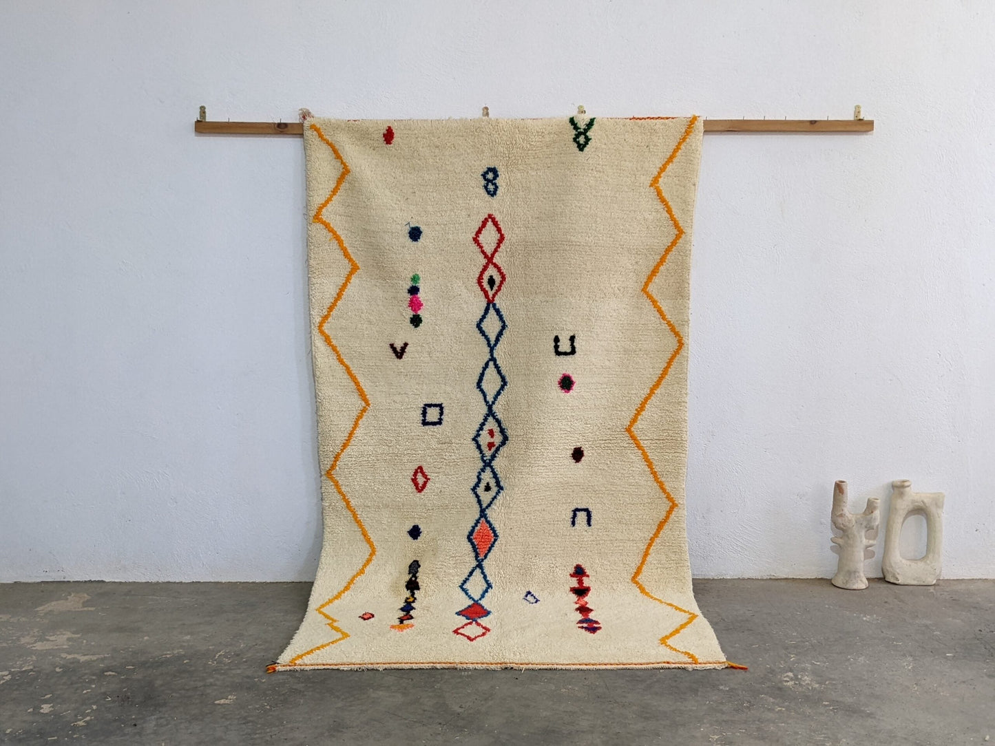 DecorBites™ Moroccan Handmade Traditional Azilal Rug 246 X 143 Cm